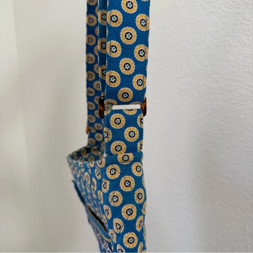 Vera Bradley Colorful Patterned Rivera Blue Crossbody Hipster